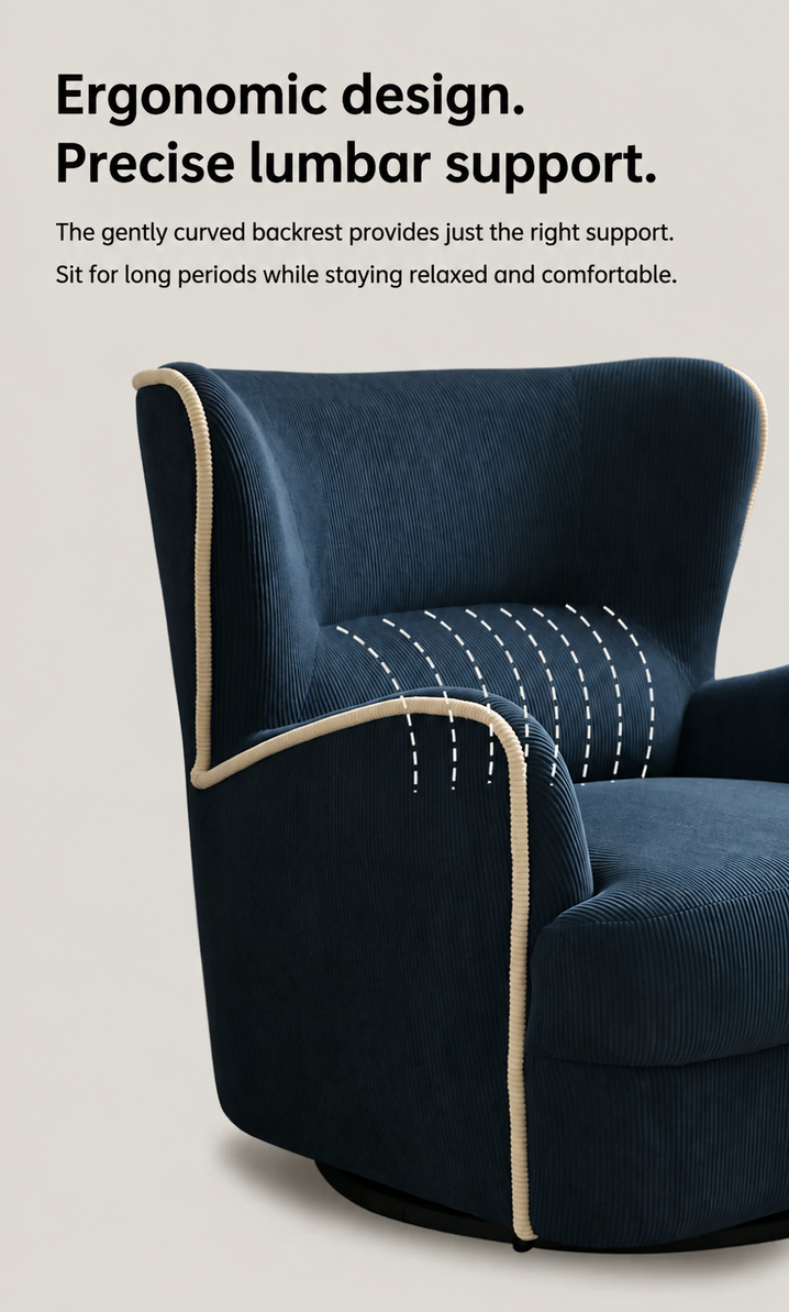 ergonomic swivel lounge chair