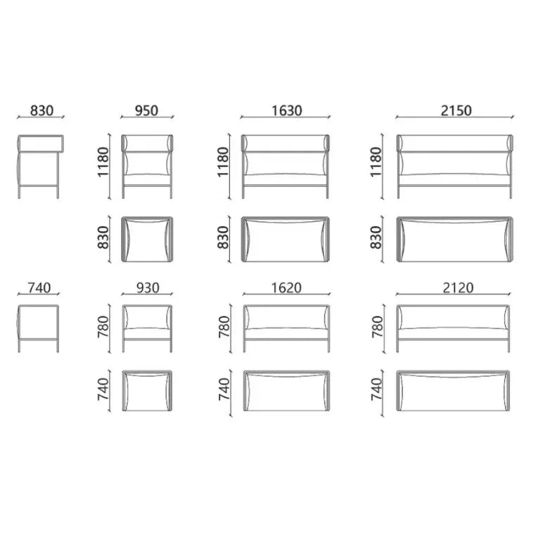 3-Seater Highback Sofa | LUCA - onehappyhome