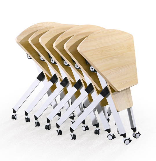 wood foldable collaborative training table