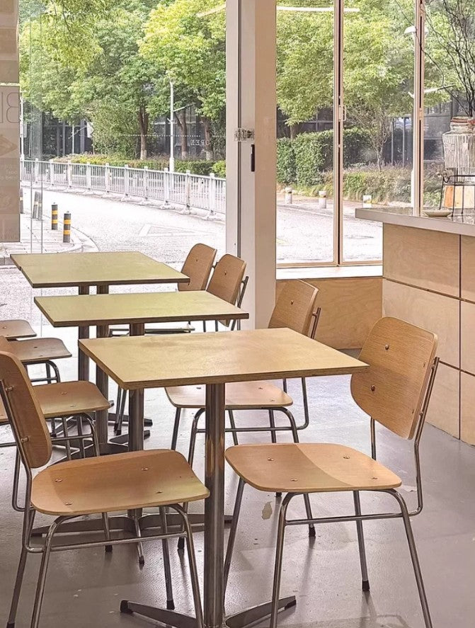 Dining Side Chair with Wood Seat | AVEN