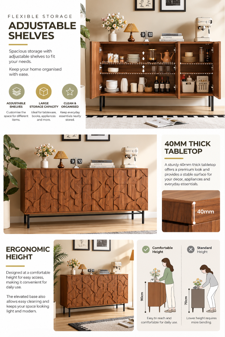 2 Door Sideboard Cabinet | SHIRAV