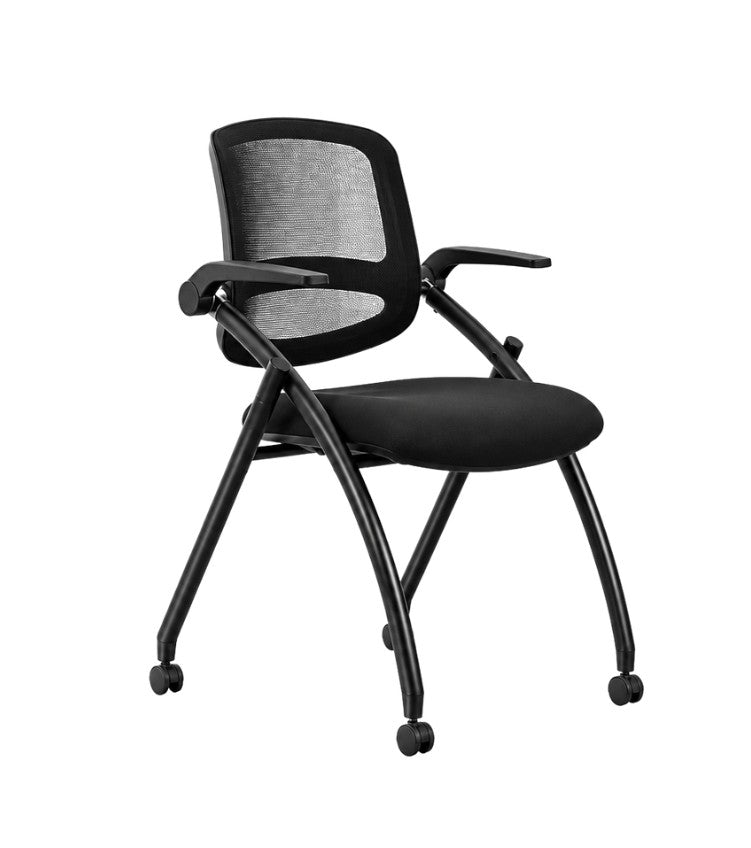 emmet training armchair with castors, foldable armrest and tiltable backrest