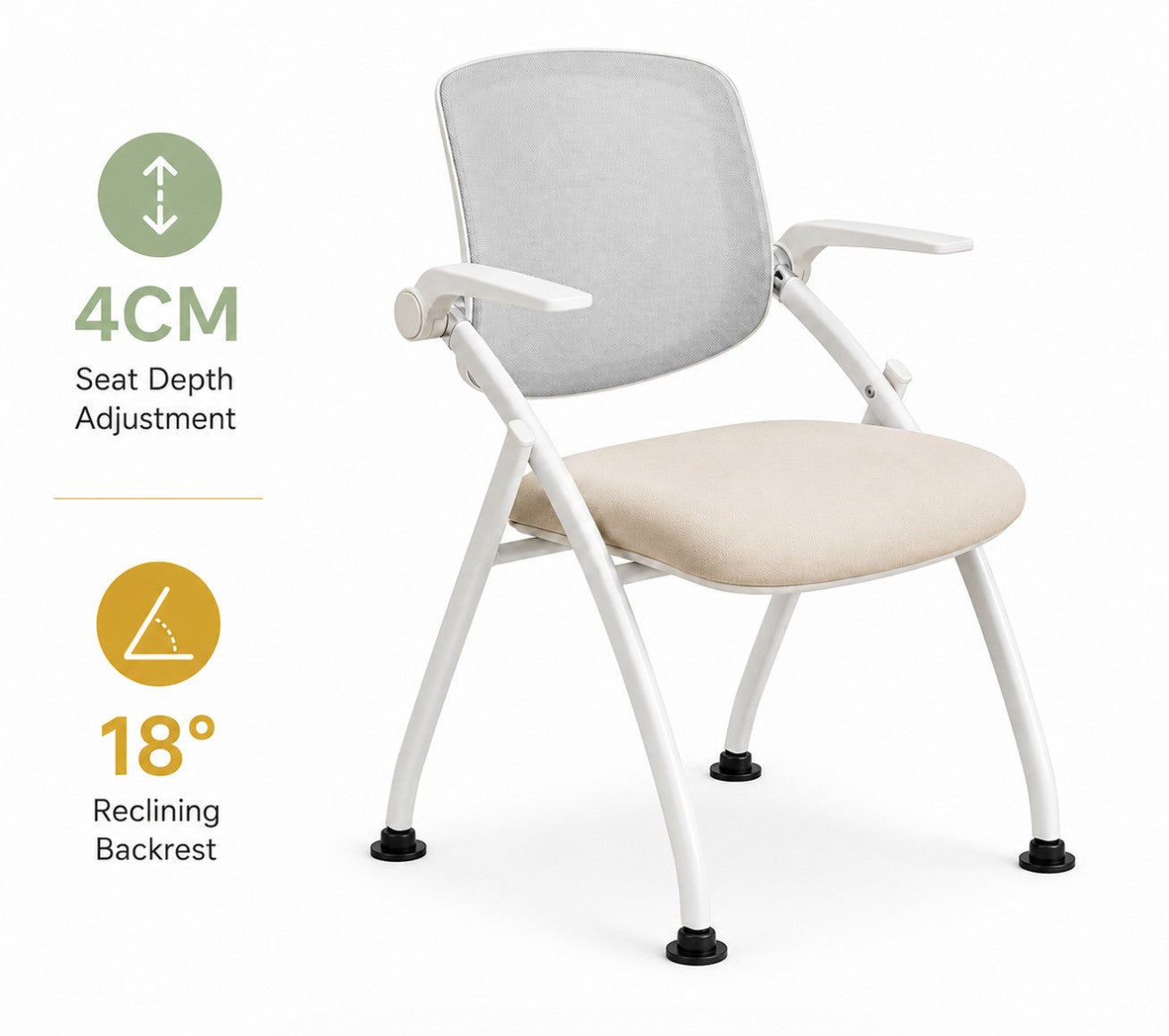 Training Armchair with Glides + Foldable Armrests + Tiltable Backrest | LIAM