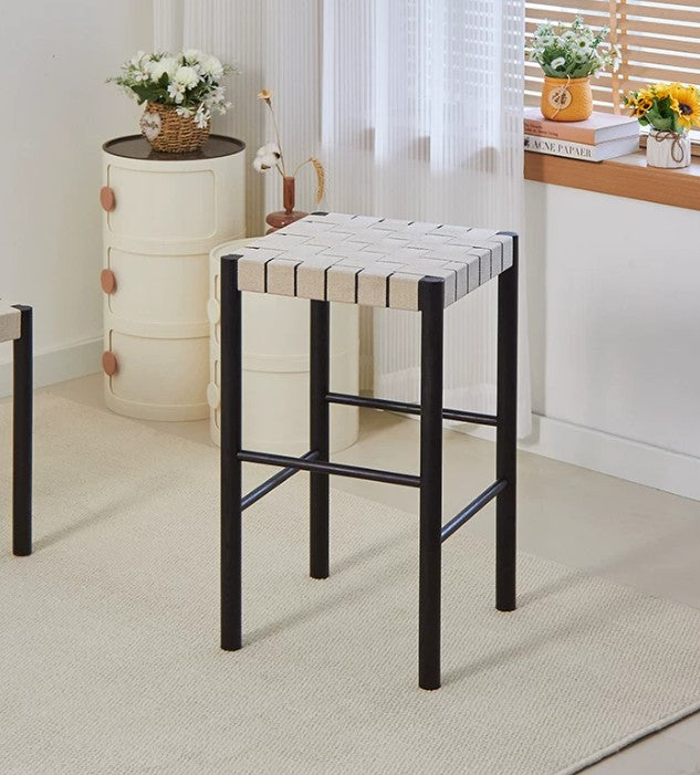 Bar Stool with Woven Seat | TONI