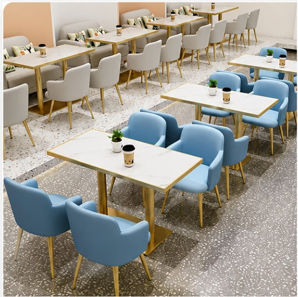 Square Sintered Stone Table with 304 Stainless Steel Base | OLIVIA