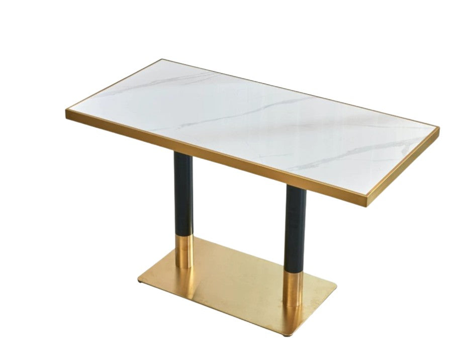 120L Sintered Stone Table with 304 Stainless Steel Base | OLIVIA