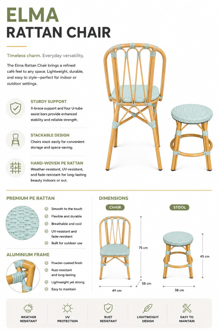 Outdoor Dining Side Chair | ELMA
