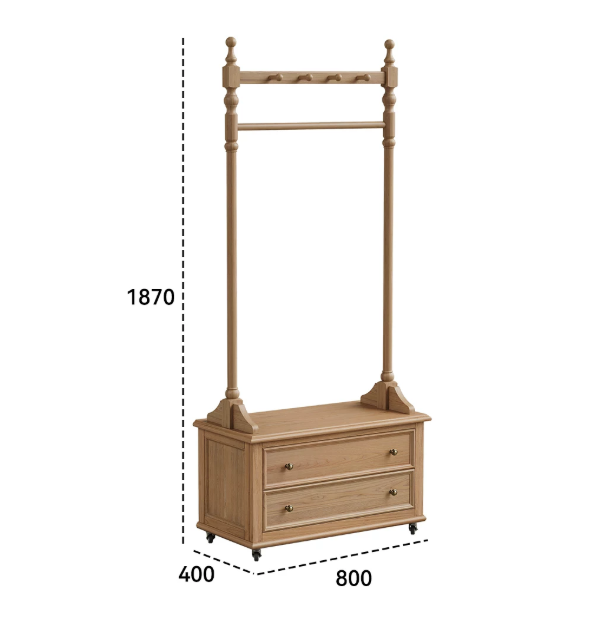wood coat rack with wheels