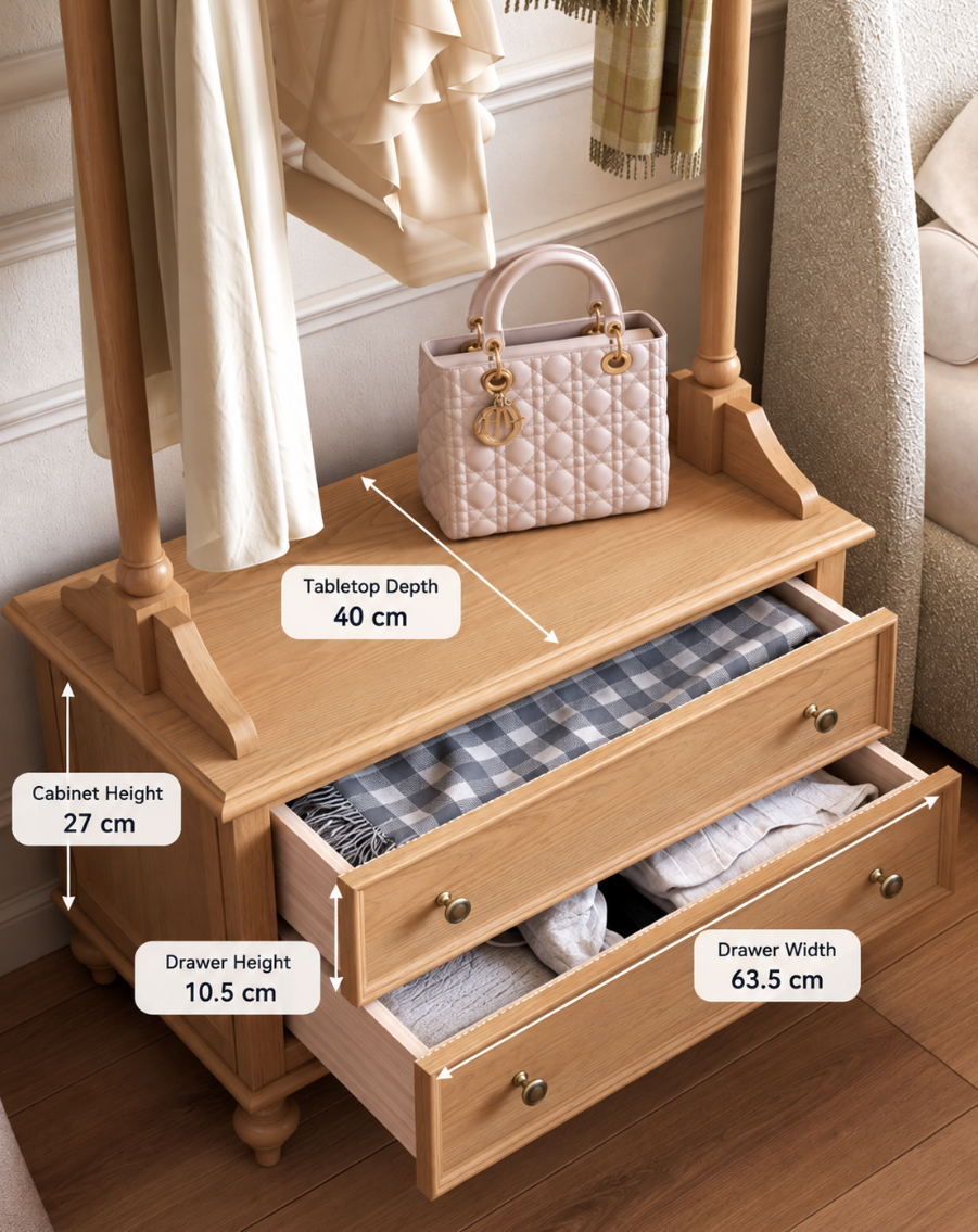 Freestanding Coat Rack with Drawers | FARIHIN