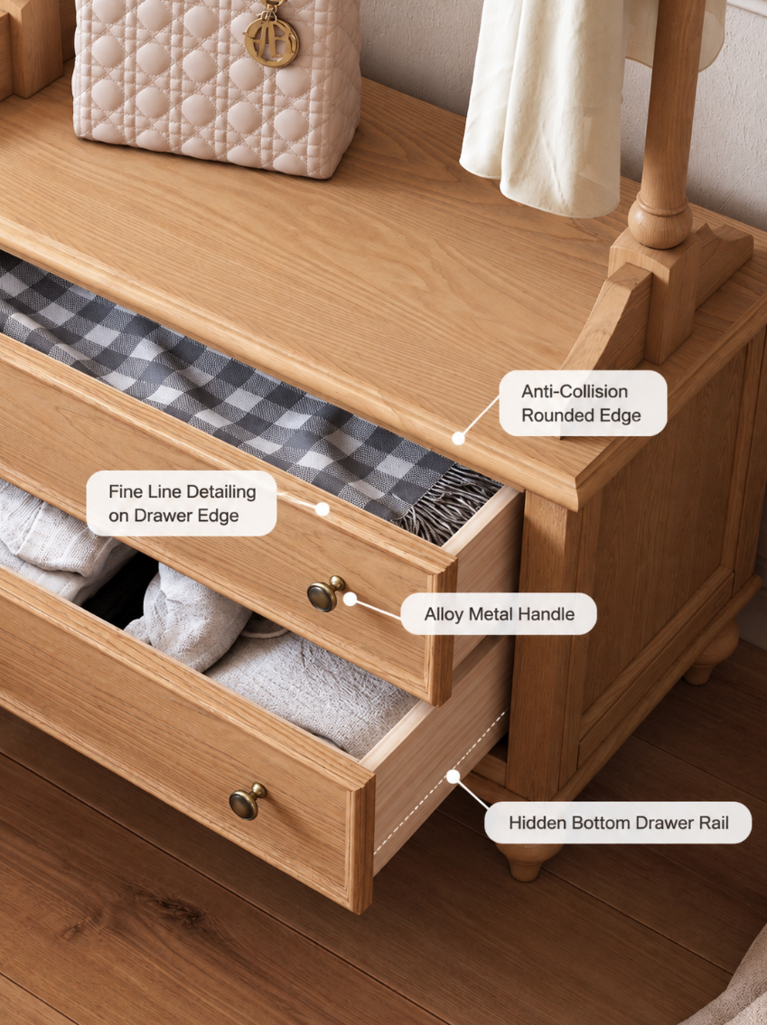 Freestanding Coat Rack with Drawers | FARIHIN