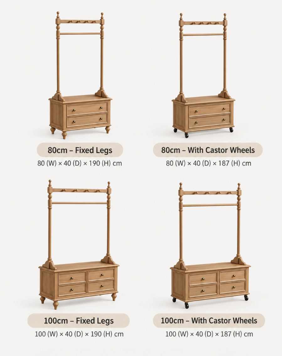 Freestanding Coat Rack with Drawers | FARIHIN