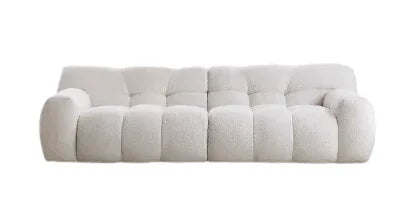 Cotton Candy Boucle Sofa | AMALA - onehappyhome