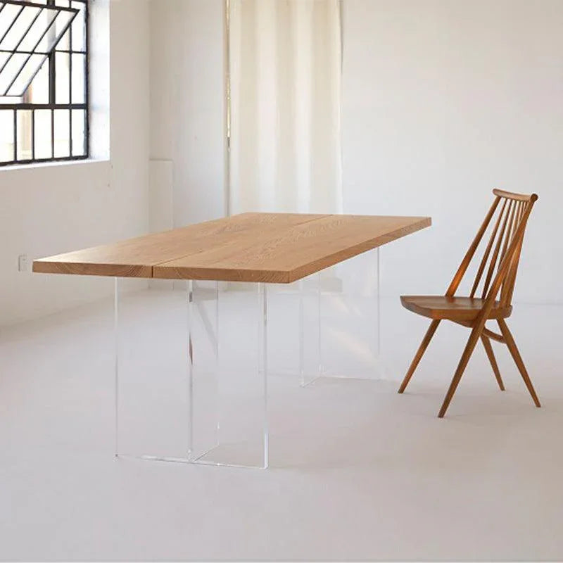 Dining Table with Transparent Legs | IVY - onehappyhome