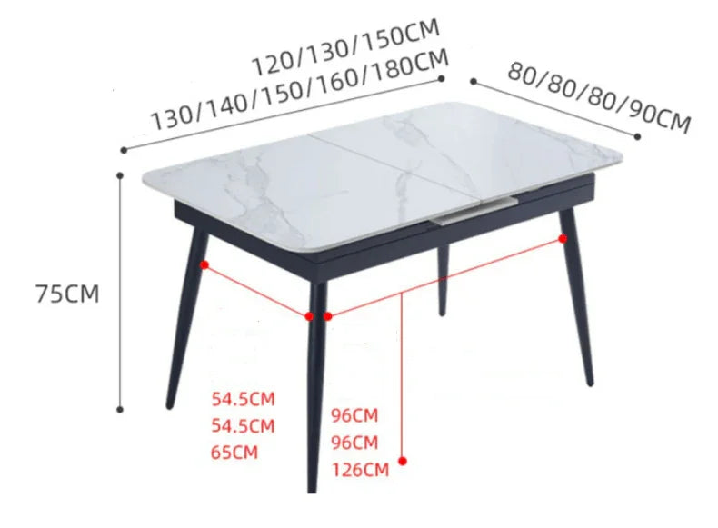 Extendable Dining Table in Sintered Stone | ARIE - onehappyhome