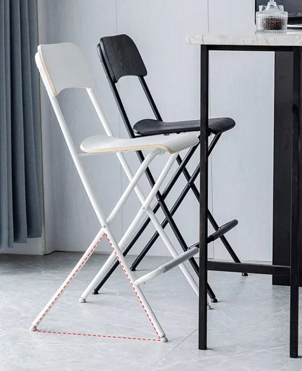 black and white foldable bar stool in Singapore