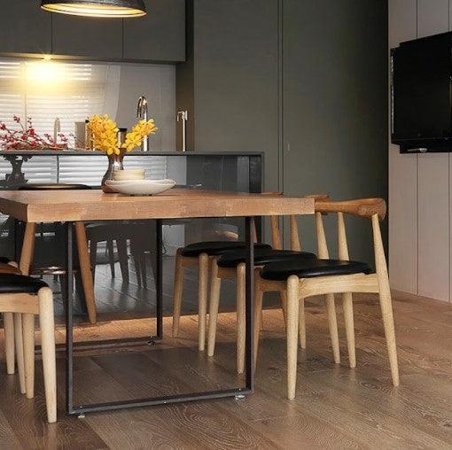 Industrial Modern Solid Wood Dining Table | DUKE - onehappyhome