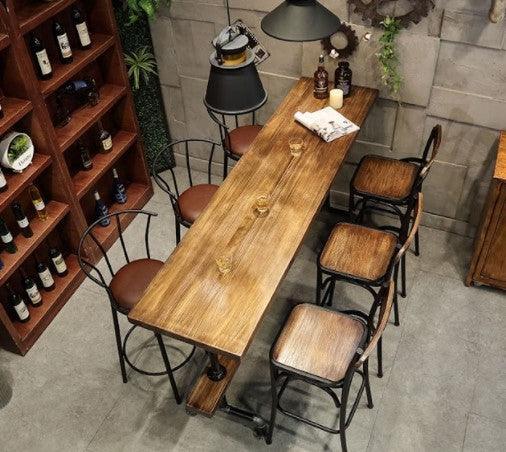Industrial Solid Wood Bar Table | ADAM - onehappyhome