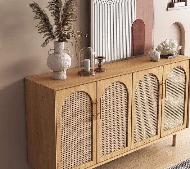 Japandi Rattan Sideboard Cabinet | IYLA - onehappyhome