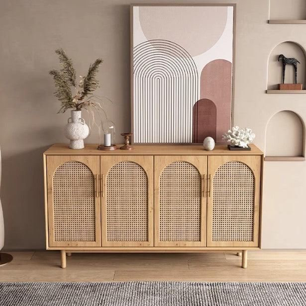 Japandi Rattan Sideboard Cabinet | IYLA - onehappyhome