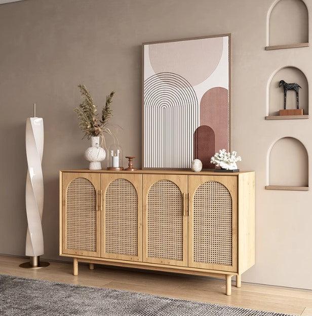 Japandi Rattan Sideboard Cabinet | IYLA - onehappyhome