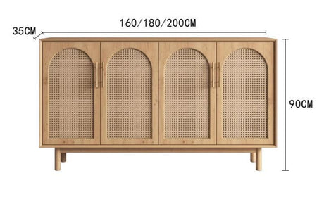 Japandi Rattan Sideboard Cabinet | IYLA - onehappyhome