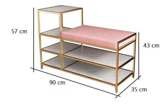 Luxury Shoe Stool Bench with Racks | TRIXIE - onehappyhome