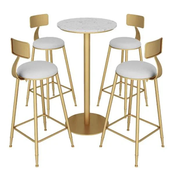 Marble High Bar Table and Chairs | HANA - onehappyhome