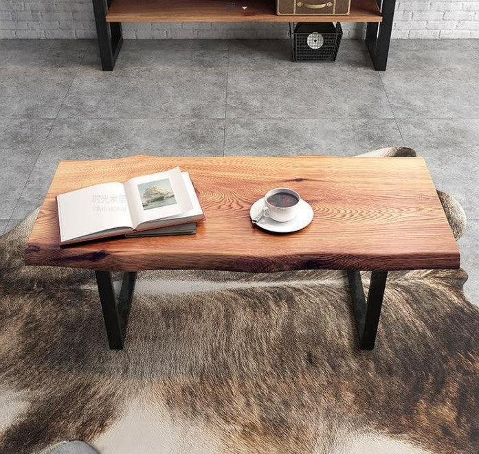 Modern Rustic Coffee Table in Solid Wood | THERESA - onehappyhome