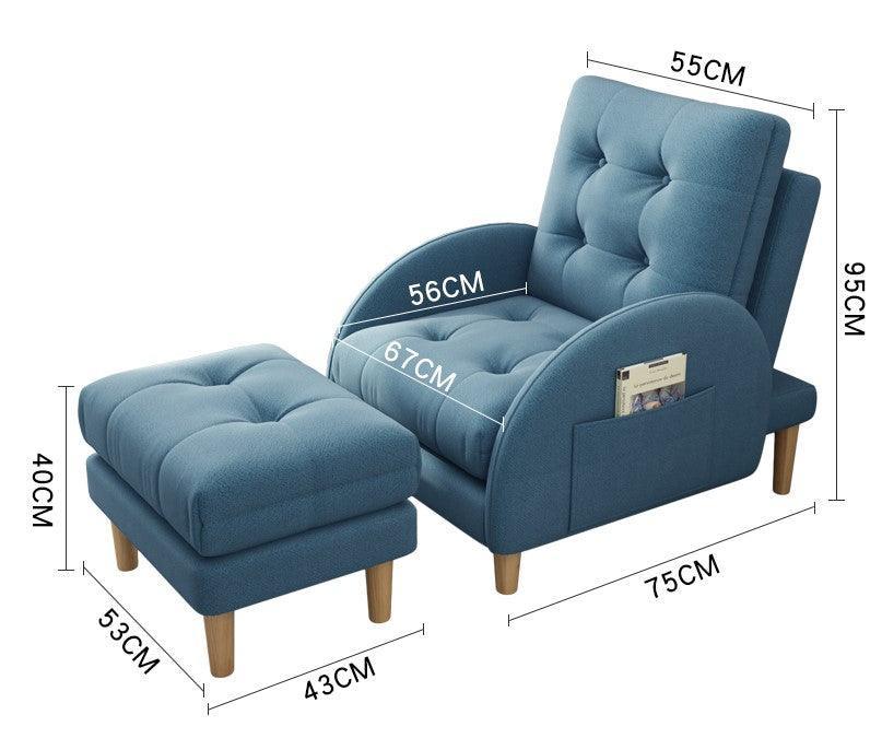Nordic Lazy Chair Recliner Sofa | LIEZEL - onehappyhome