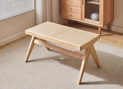 Rattan Bench | AMELY - onehappyhome