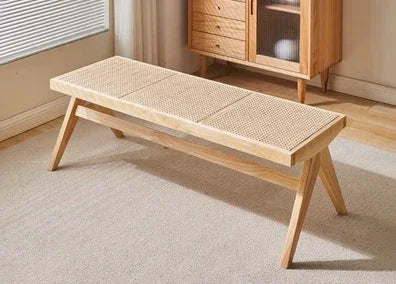 Rattan Bench | AMELY - onehappyhome