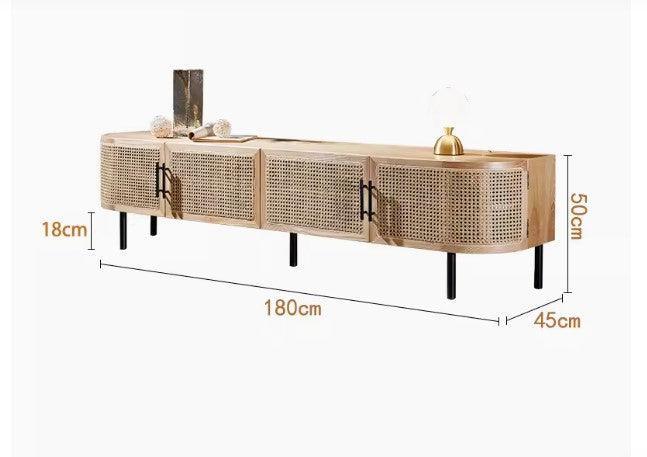 Rattan TV Console | PADAM - onehappyhome