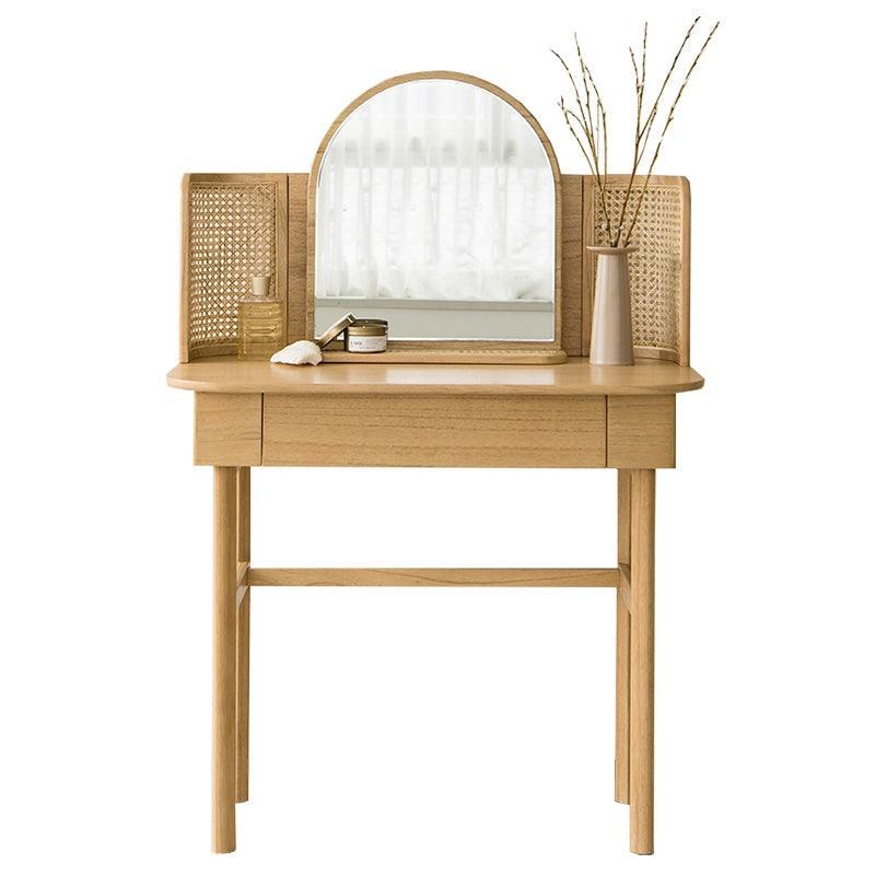 Rustic Solid Wood Vanity Table Dresser | VIVIAN - onehappyhome