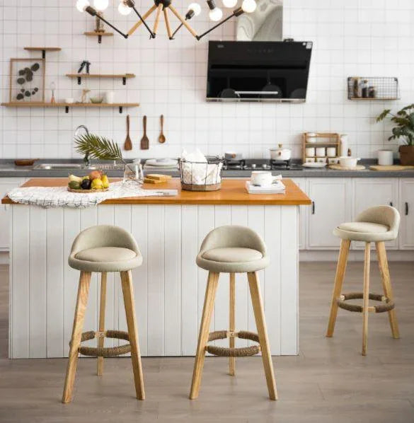 Rustic Wood Bar Stool | CARL - onehappyhome