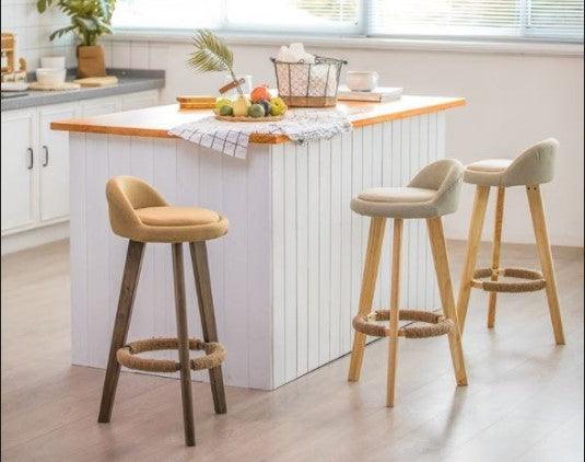 Rustic Wood Bar Stool | CARL - onehappyhome