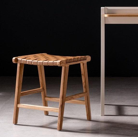 Saddle Leather Dining Chair | ANDREA - onehappyhome