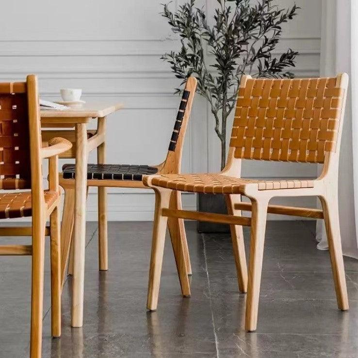 Saddle Leather Dining Chair | ANDREA - onehappyhome