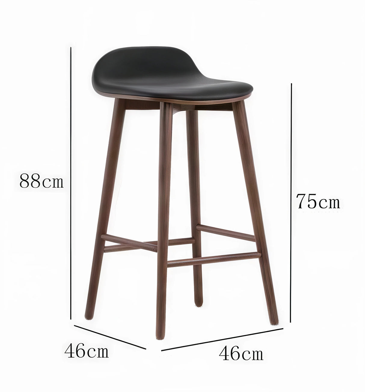Solid Wood Bar Stool | ALBERT - onehappyhome