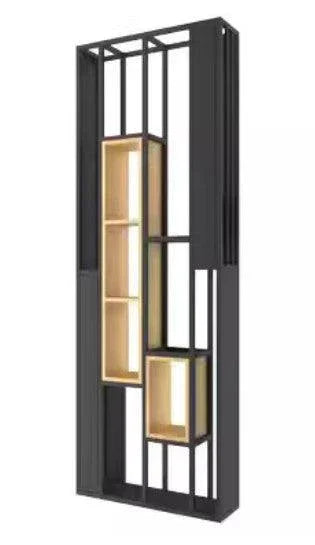 Solid Wood Industrial Shelf / Divider / Metal Planter | SACHI - onehappyhome