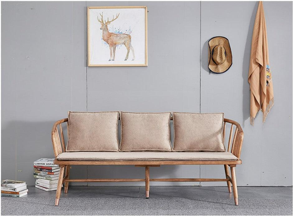 Solid Wood Sofa with Cushion | AASHNA - onehappyhome