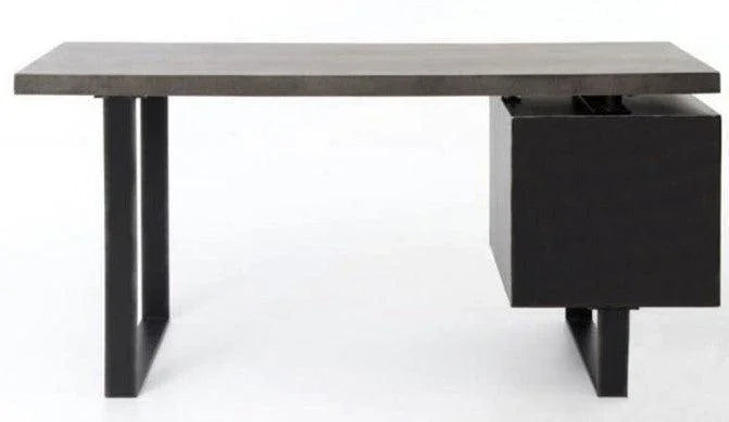 Solid Wood Study Table with Cabinet | FAIYAZ - onehappyhome