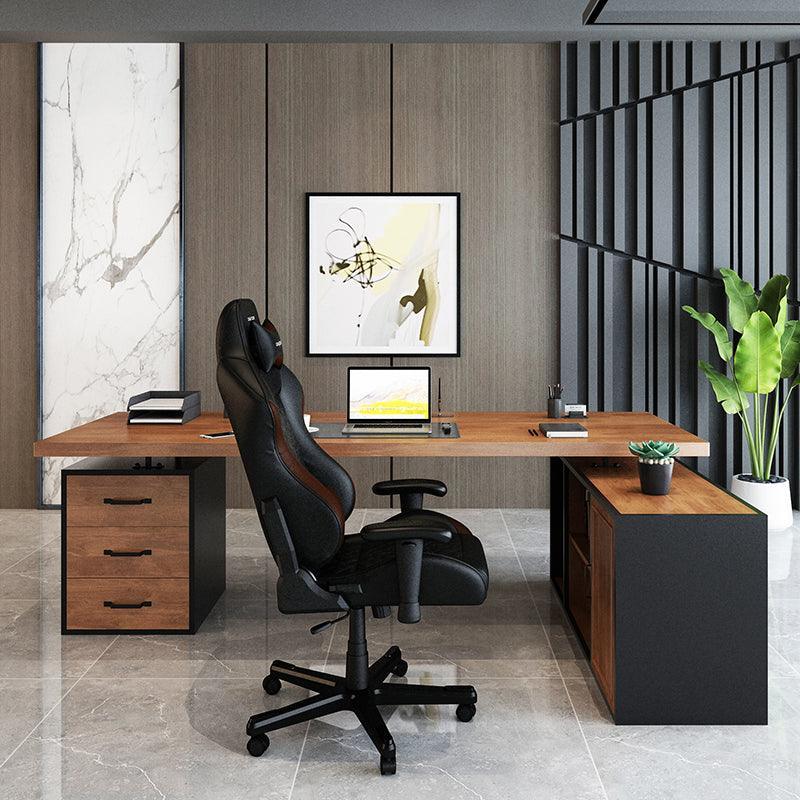 Solid Wood Study Table with Cabinet | HUNAR - onehappyhome