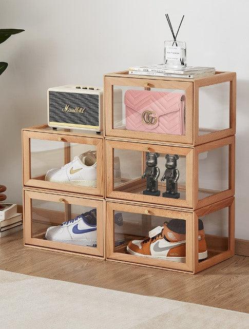 Stackable Shoe Storage Box (Set of 3) | WAYLON - onehappyhome