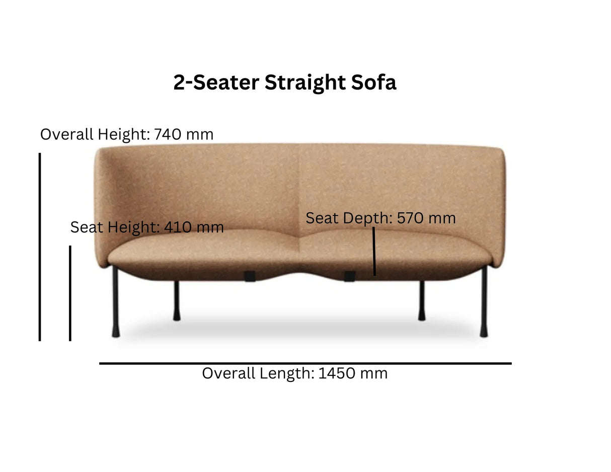 Straight 2-Seater Modular Sofa | COBY - onehappyhome