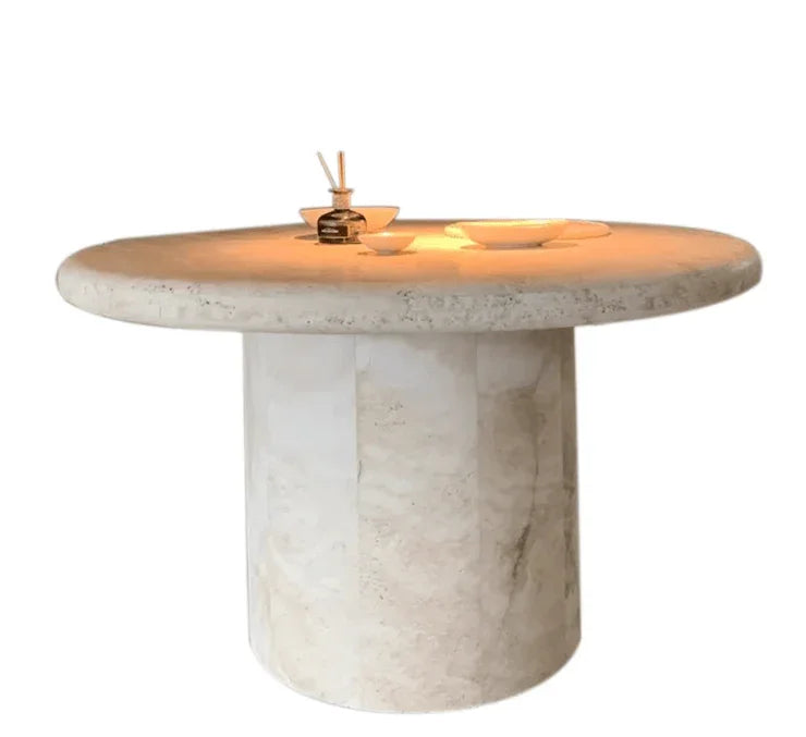 Travertine Dining Table | TARA - onehappyhome