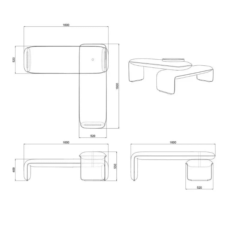 Upholstered Lounge Bench Set | SAMIR - onehappyhome