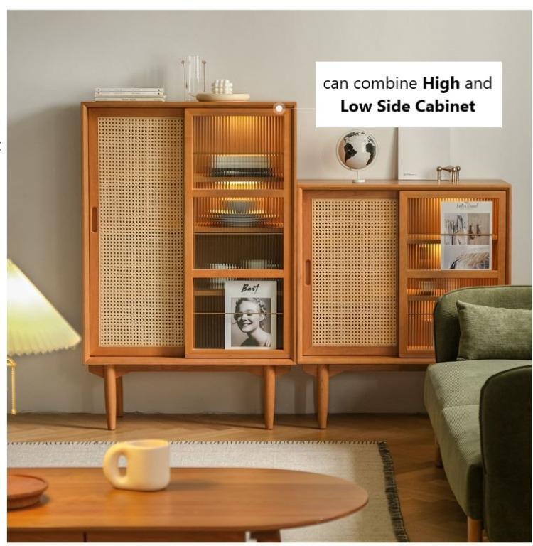 Vintage Rattan Side Cabinet | CANDICE - onehappyhome