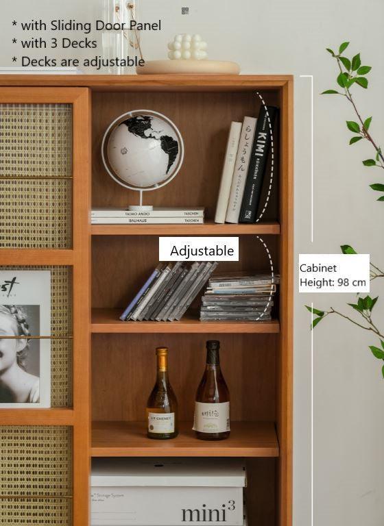 Vintage Rattan Side Cabinet | CANDICE - onehappyhome