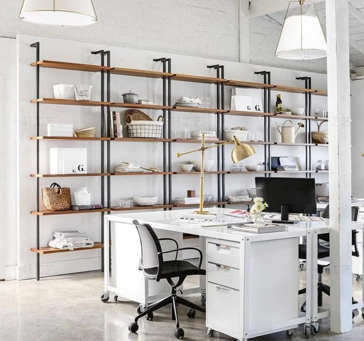 Wall Mount Industrial Solid Wood Display Shelf | MATEO - onehappyhome