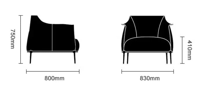 1-Seater Arm Louge Sofa | SANDRO - onehappyhome